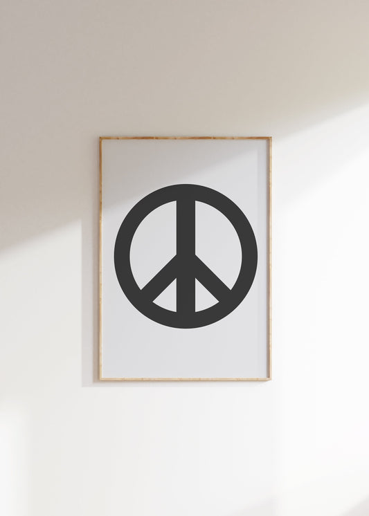 Peace Poster | Peace Print, Minimalist, Office Wall Art, Home Décor, Boho Decor Print, Boho Wall Art, Poster, Hippie wall art, Retro 70s,
