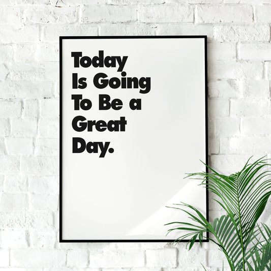 Great Day! | Retro Poster, Minimalist, Wall Decor, Motivational poster, Inspirational Wall art, Motivation, Office Poster, Home Décor