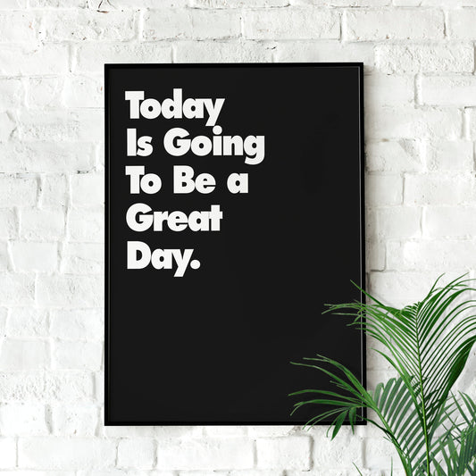 Great Day! | Retro Poster, Minimalist, Wall Decor, Motivational poster, Inspirational Wall art, Motivation, Office Poster, Home Décor