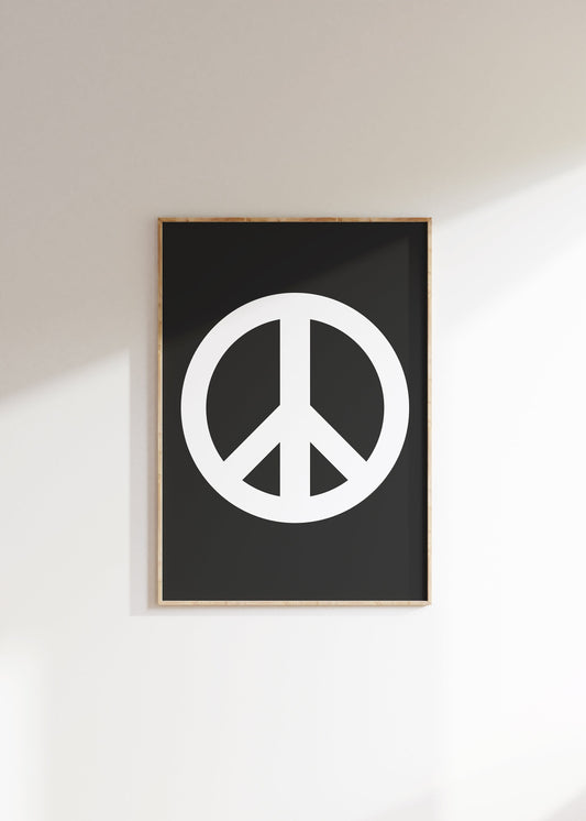 Peace Poster | Peace Print, Minimalist, Office Wall Art, Home Décor, Boho Decor Print, Boho Wall Art, Poster, Hippie wall art, Retro 70s,