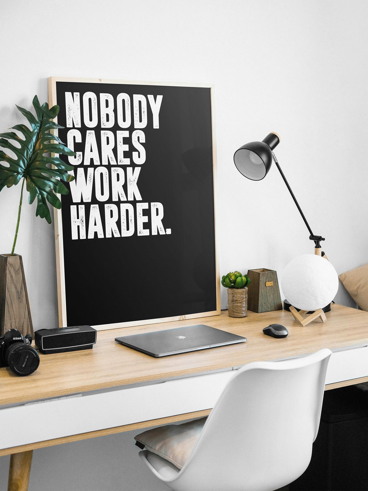 Jocko Willink Nobody Cares Work Harder | Motivational Poster, Wall Art Quote, Minimalist, Home Office, Gym Poster, Home Décor, Joe Rogan