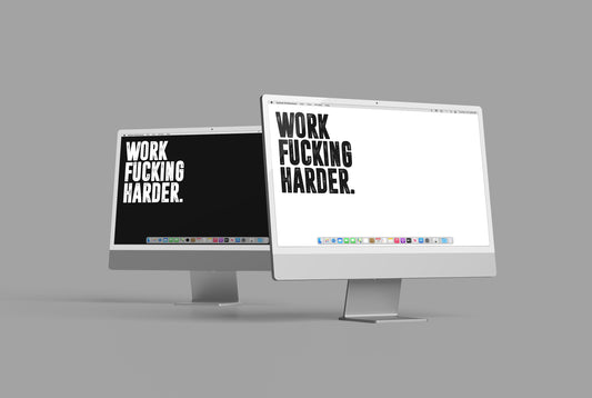 Work Fucking Harder | Desktop Background, digital download, desktop wallpaper, laptop wallpaper, Productivity, Motivation, Inspiration
