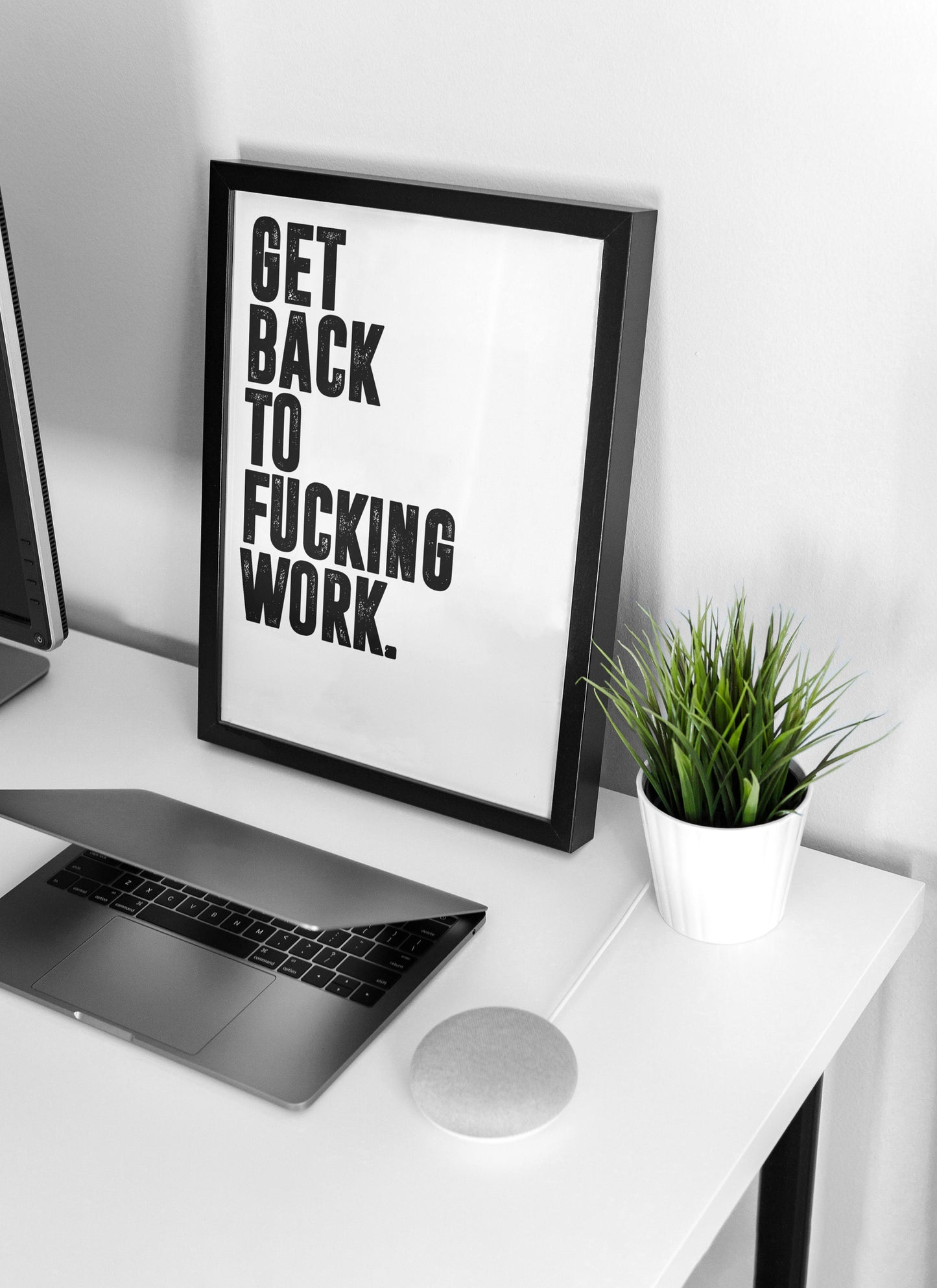 Get Back to Work | Motivational Poster, Wall Art Quote, Minimalist, Home Office, Gym Poster, Home Décor, Rogan, Jocko, Funny Office Poster