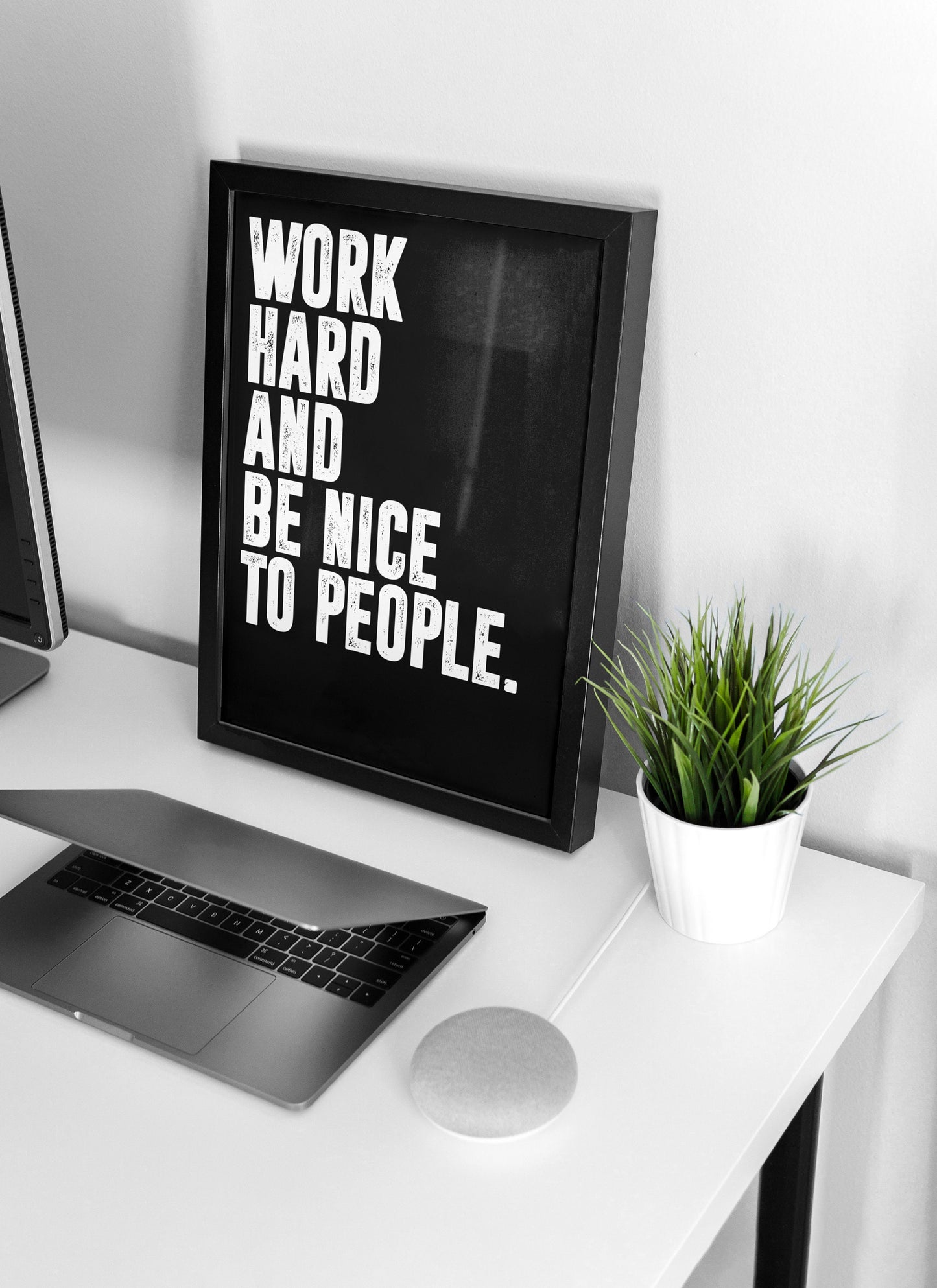 Work Hard and Be Nice to People | Wall art Quote, Minimalist, Office Wall Art, Home Décor, Inspirational Quotes, Motivational Print, Poster