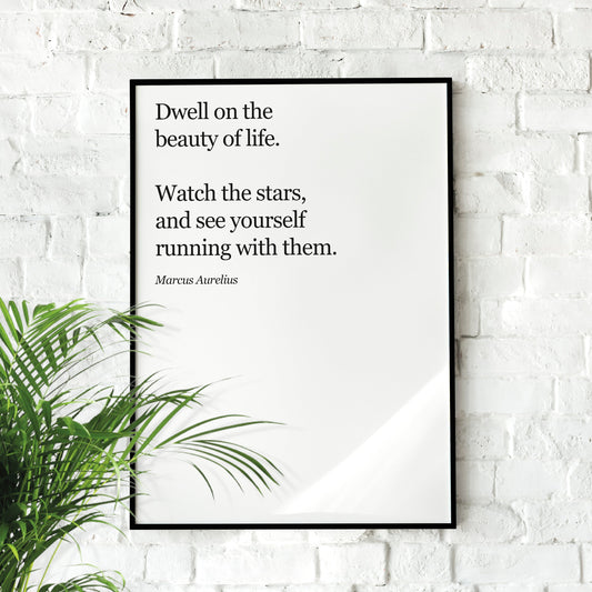 Marcus Aurelius Poster | Stoic Art Print, Marcus Aurelius Quote Print, Marcus Aurelius Art for Stoics, Stoicism Gift, Marcus Aurelius Gift